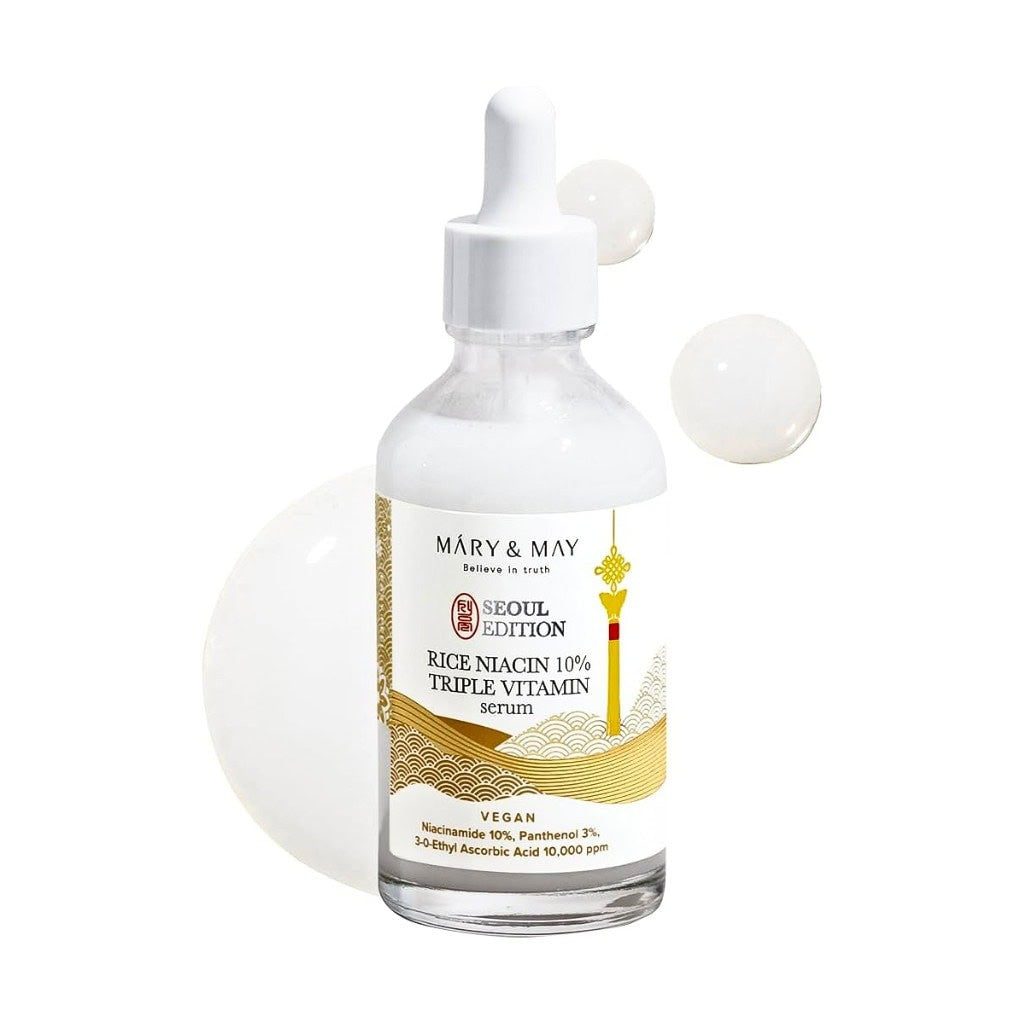 MARY AND MAY SEOUL EDITION VEGAN RICE NIACIN 10% TRIPLE VITAMIN SERUM 80ML