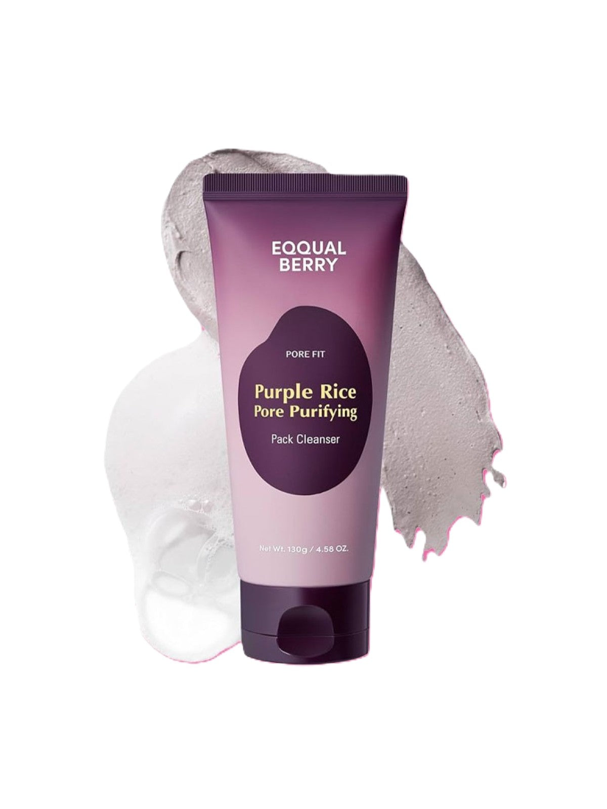 EQQUALBERRY PURPLE RICE PORE PURIFYING CLEANSER 130ML