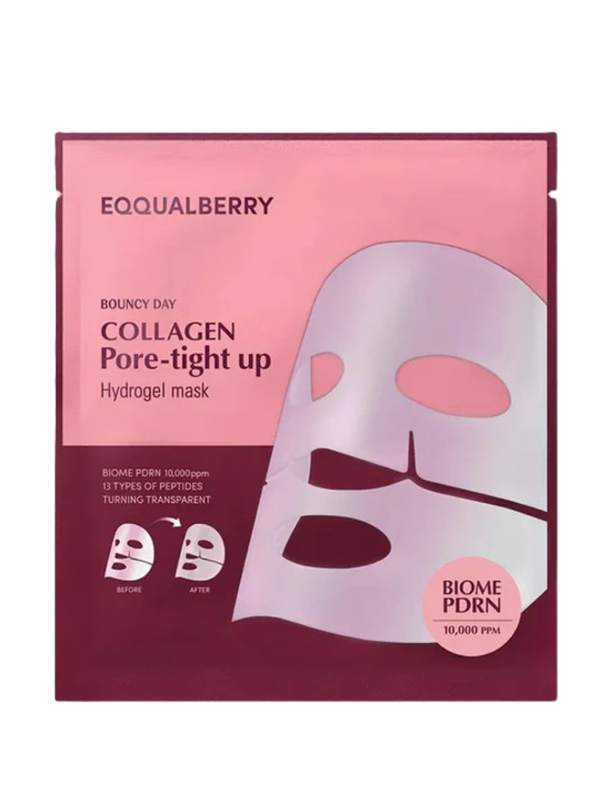 EQQUALBERRY COLLAGEN PORE TIGHT UP HYDROGEL MASK 1PC 30G Main image