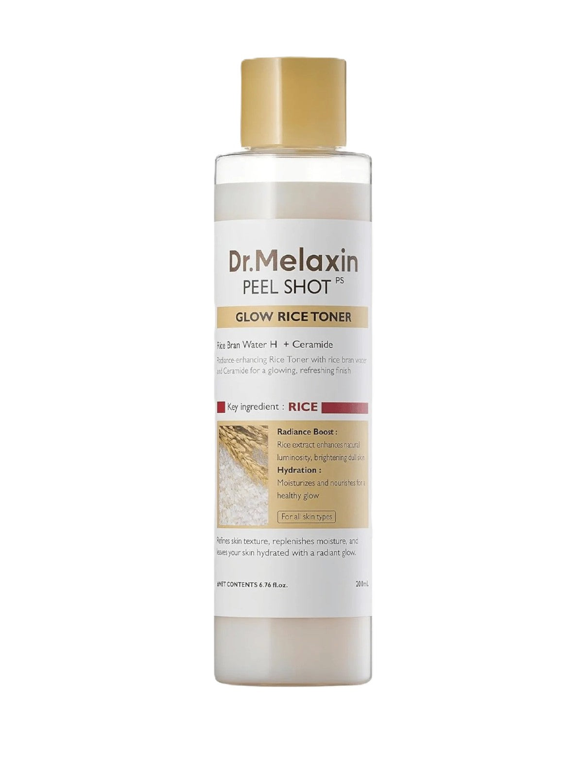 DR. MELAXIN PEEL SHOT GLOW WHITE RICE TONER 200 ML