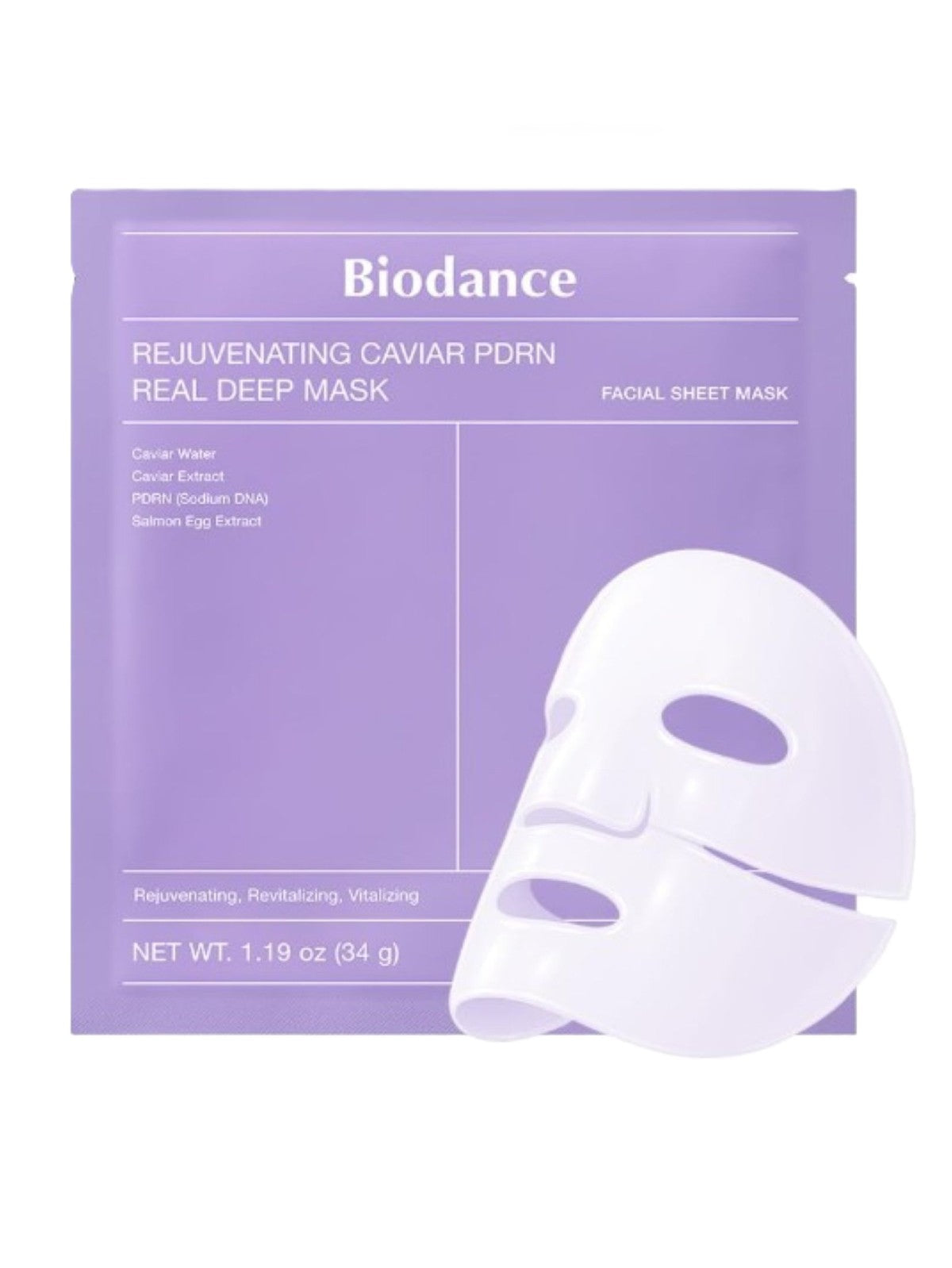 BIODANCE REJUVENATING CAVIAR PDRN REAL DEEP MASK 1 SHEET MASK 34G