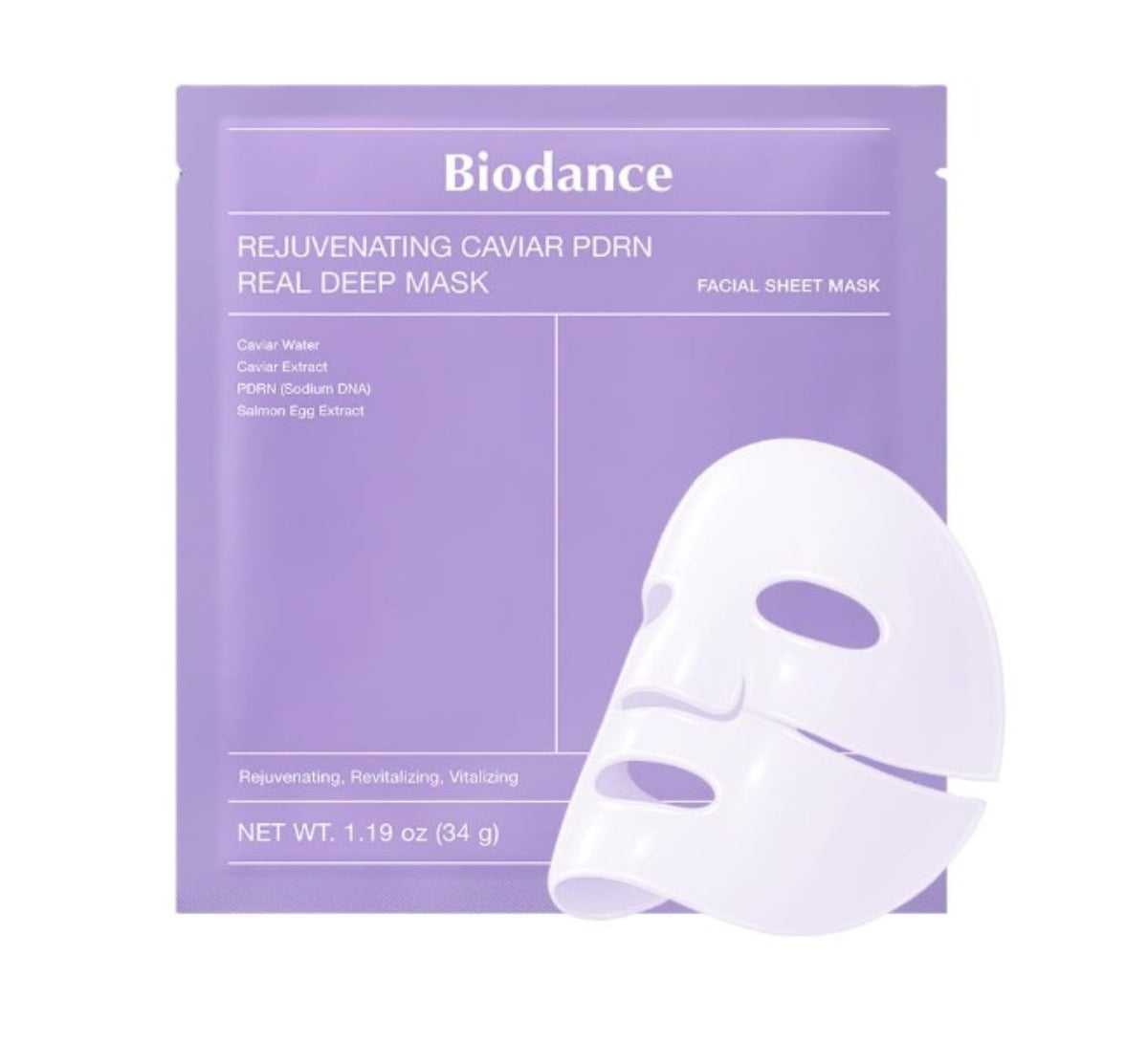BIODANCE REJUVENATING CAVIAR PDRN REAL DEEP MASK 1 SHEET MASK 34G