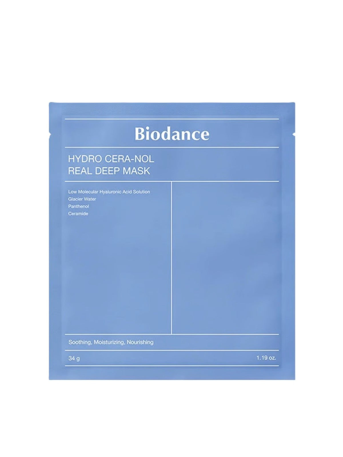 BIODANCE HYDRO CERA-NOL REAL DEEP MASK MOISTURIZING COLLAGEN FACE MASK - 1 SHEET 34G