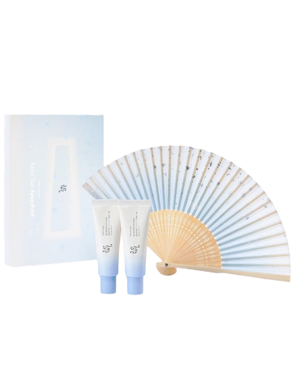 BEAUTY OF JOSEON RELIEF SUN AQUA-FRESH KIT 2 脳 50ML SUNSCREENS + FAN