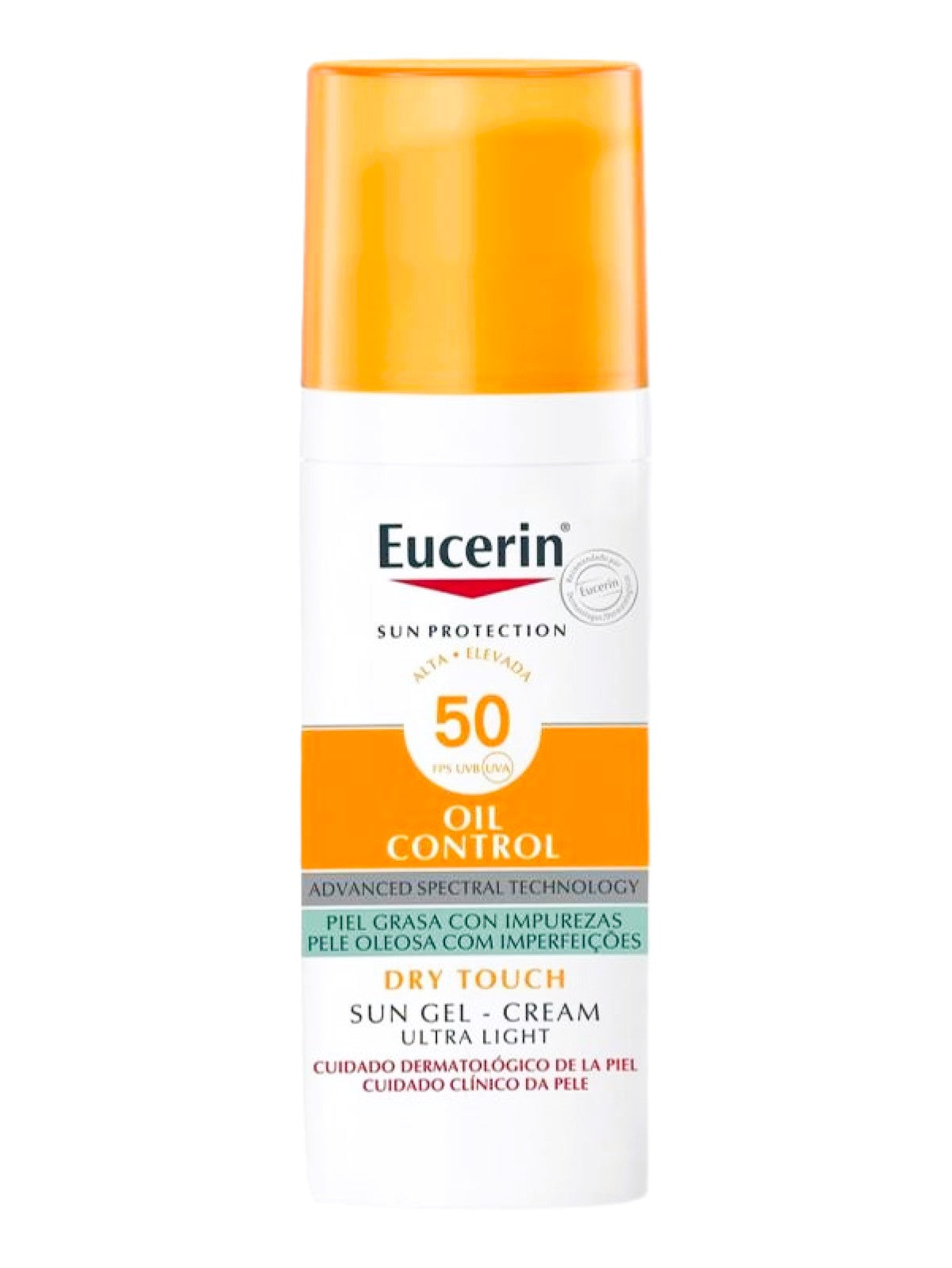 EUCERIN OIL CONTROL ADVANCED SPECTRAL TECHNOLOGY OILY ACNE PRONE SKIN DRY TOUCH SUN GEL CREAM ULTRA LIGHT SPF 50 50ML