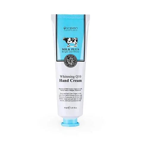 SCENTIO MILK PLUS ORGANIC WHITENING Q10 HAND CREAM 30ML Main image