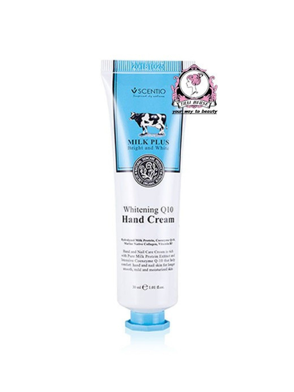 SCENTIO MILK PLUS ORGANIC WHITENING Q10 HAND CREAM 30ML Main image