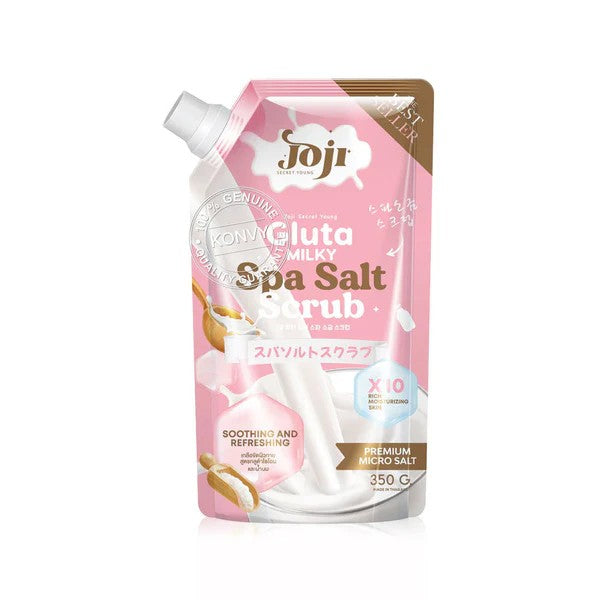 JOJI SECRET YOUNG GLUTA MILKY SPA SALT SCRUB SOOTHING AND BRIGHTENING 350G