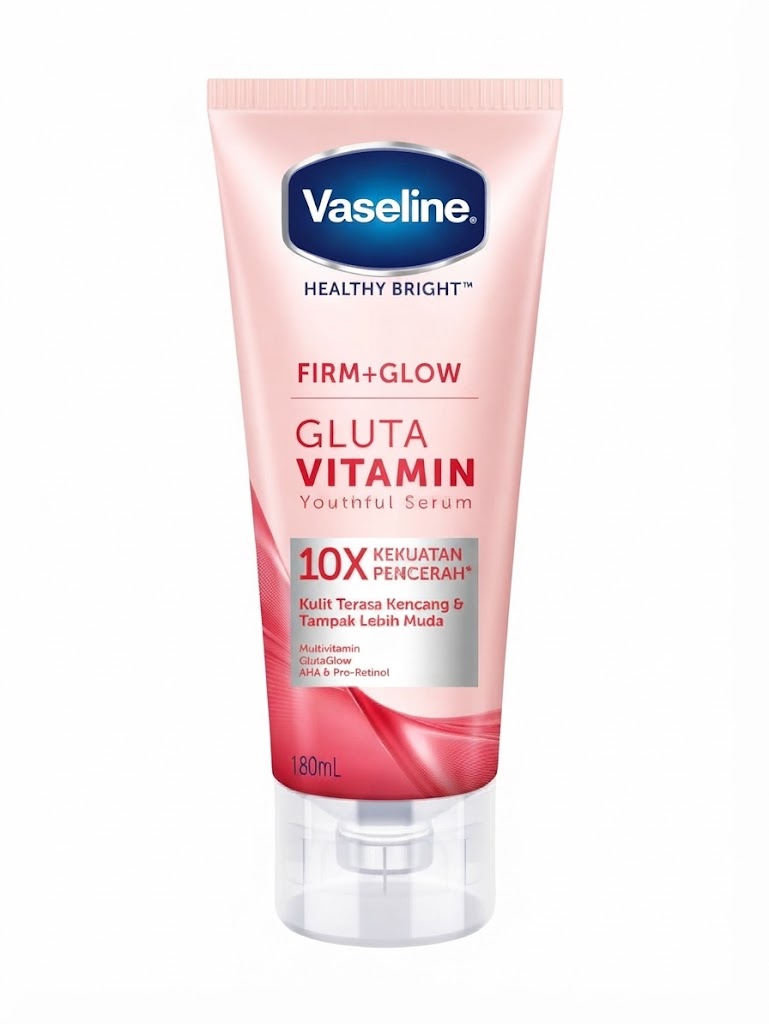 VASELINE HEALTHY BRIGHT FIRM + GLOW GLUTA VITAMIN YOUTHFUL BODY SERUM 180ML Main image
