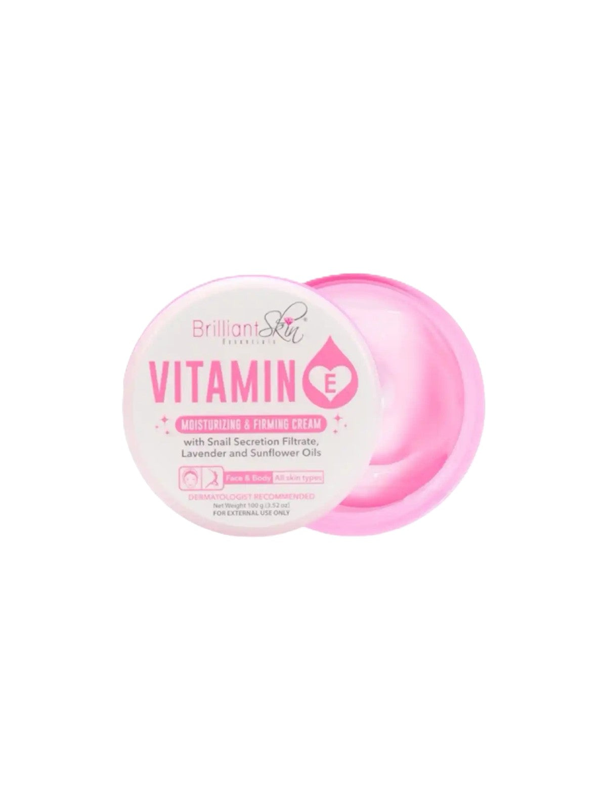 BRILLIANT SKIN VITAMIN E MOISTURIZING AND FIRMING CREAM 100G