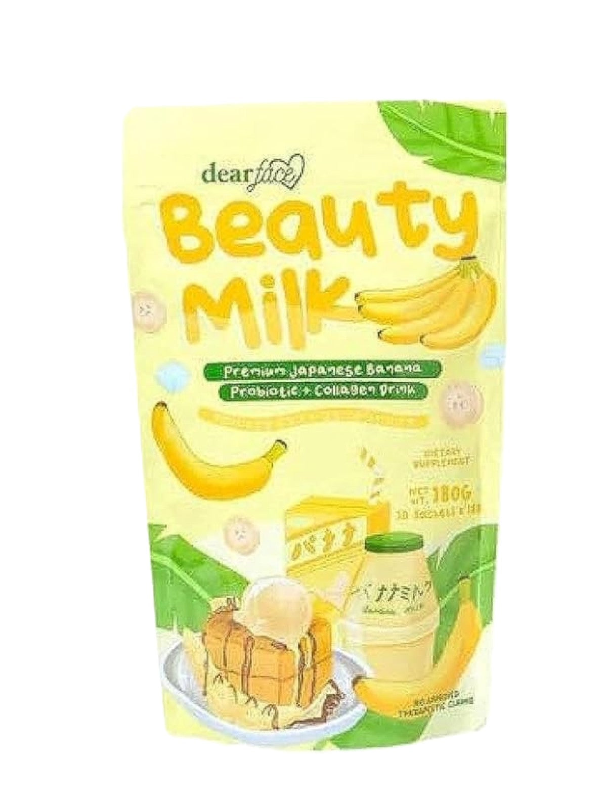 DEAR FACE BEAUTY MILK BANANA 10 SACHETS X 18G