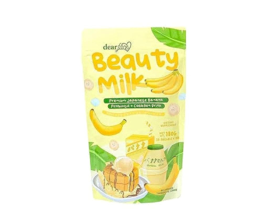 DEAR FACE BEAUTY MILK BANANA 10 SACHETS X 18G