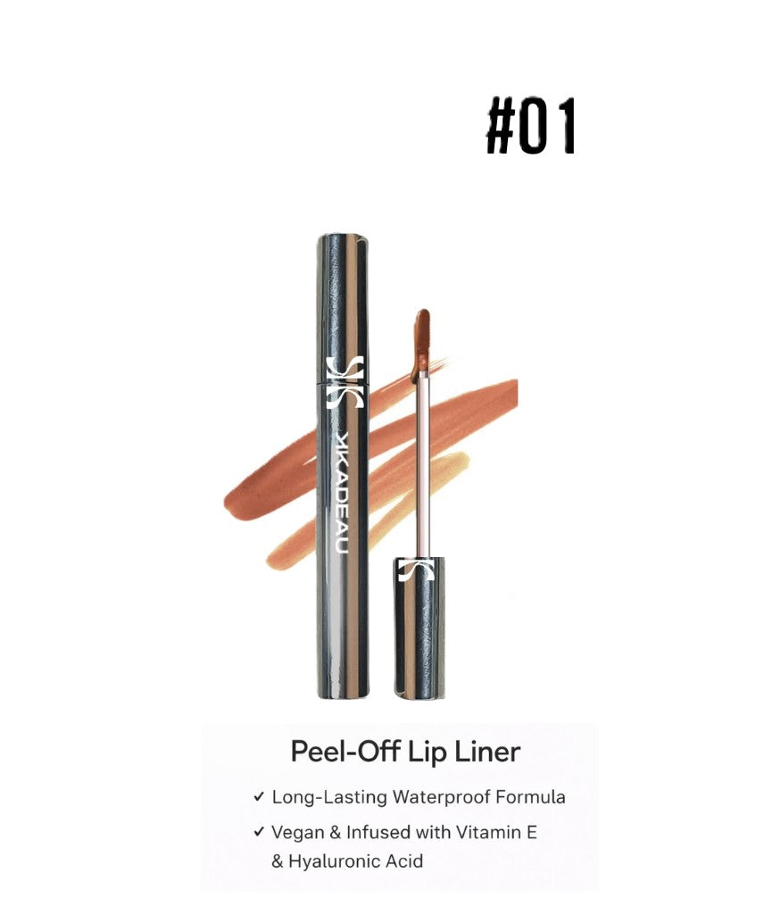 KADEAU'S PEEL OFF LIP-LINER WATERPOOF LIP STAIN WITH VITAMIN E & HYALURONIC ACID, SHADE BARE-K