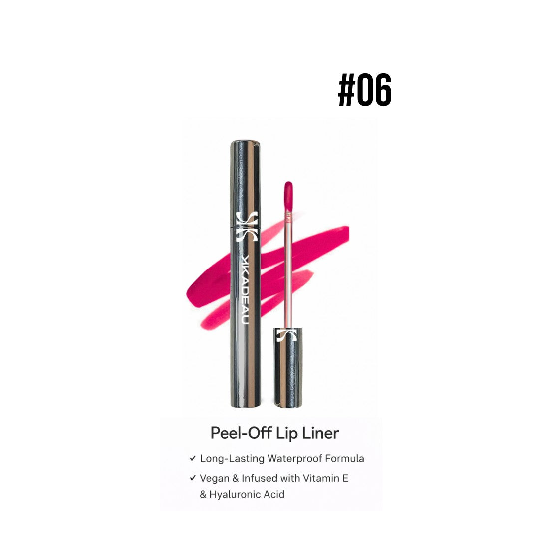 KADEAU'S PEEL OFF LIP-LINER WATERPOOF LIP STAIN WITH VITAMIN E & HYALURONIC ACID, SHADE K-RIMSON