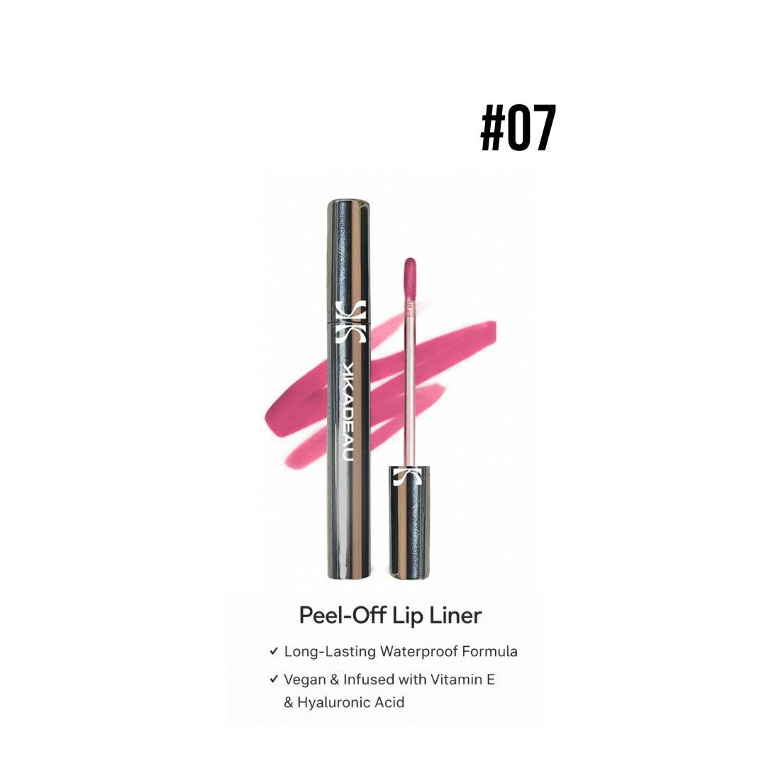 KADEAU'S PEEL OFF LIP-LINER WATERPOOF LIP STAIN WITH VITAMIN E & HYALURONIC ACID, SHADE ROSE-K