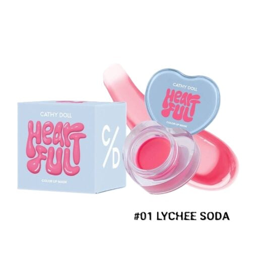 CATHY DOLL HEARTFUL COLOR LIP MASK O1 LYCHEE SODA 7G Main image