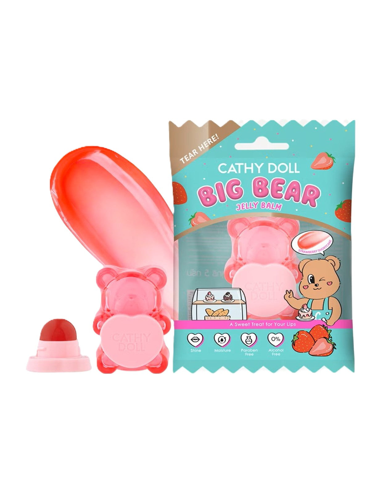 CATHY DOLL BIG BEAR JELLY BALM STRAWBERRY SHORTCAKE 5G Main image