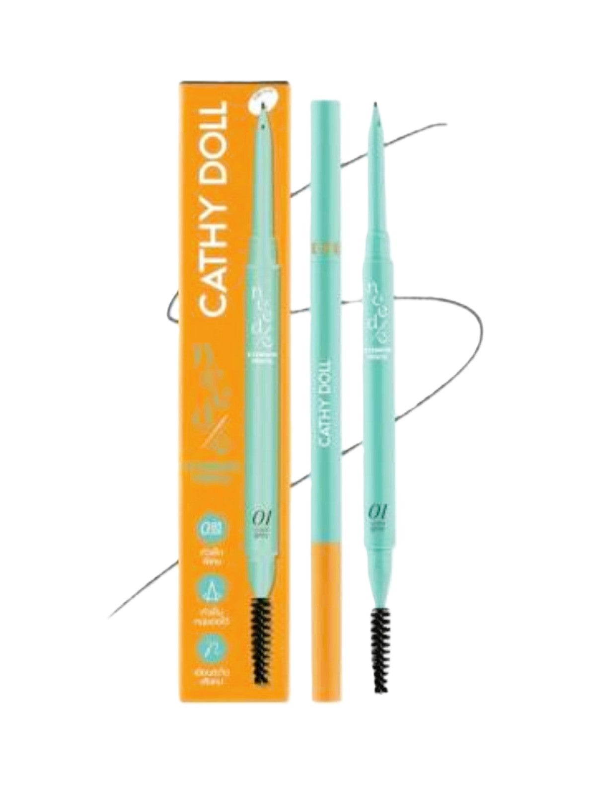 CATHY DOLL NEEDLE EYEBROW PENCIL 01 COOL GRAY 0.028G