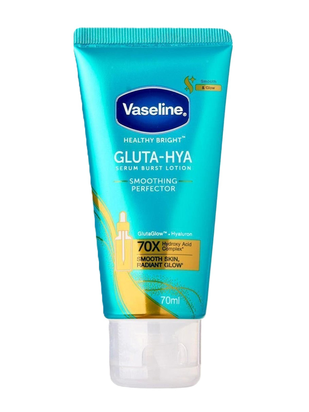VASELINE HEALTHY BRIGHT GLUTA-HYA SERUM BURST LOTION SMOOTHING PERFECTOR 70ML Main image