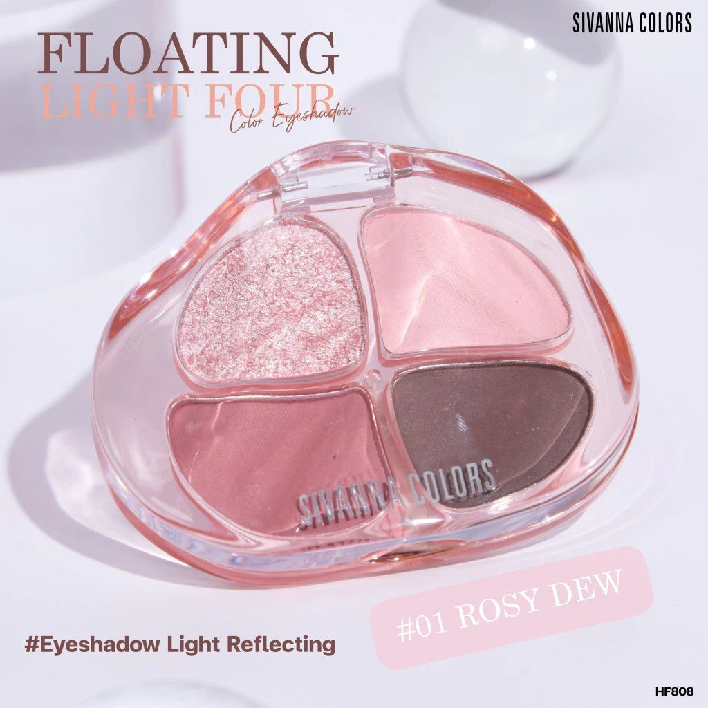 SIVANNA COLORS FLOATING FIGHT FOUR COLOR EYE SHADOW NO. 01 ROSY DEW
