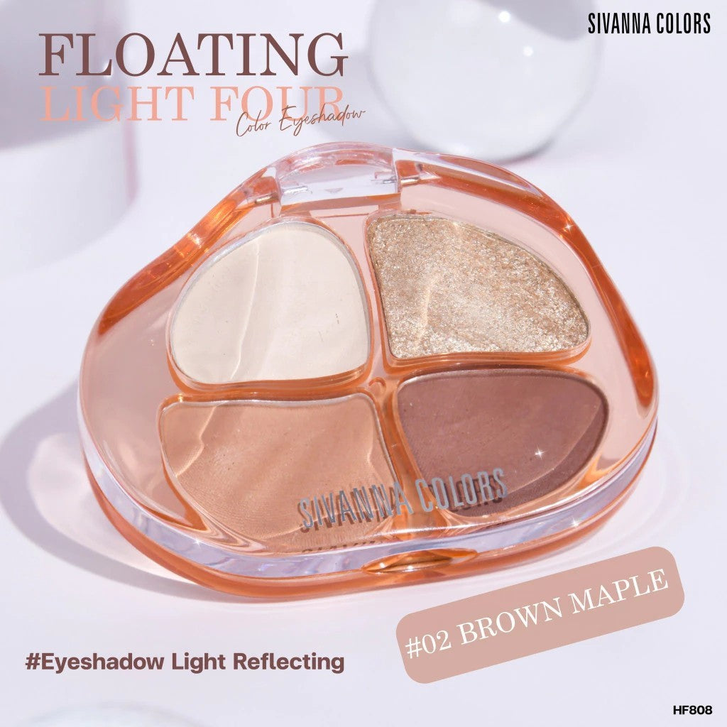SIVANNA COLORS FLOATING FIGHT FOUR COLOR EYE SHADOW NO. 02 BROWN MAPLE