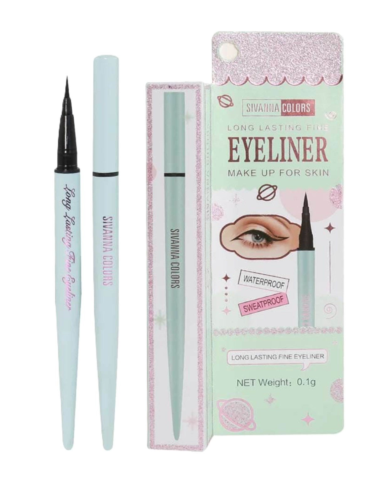 SIVANNA COLORS LONG LASTING FINE EYELINER MAKE UP FOR SKIN 0.8G