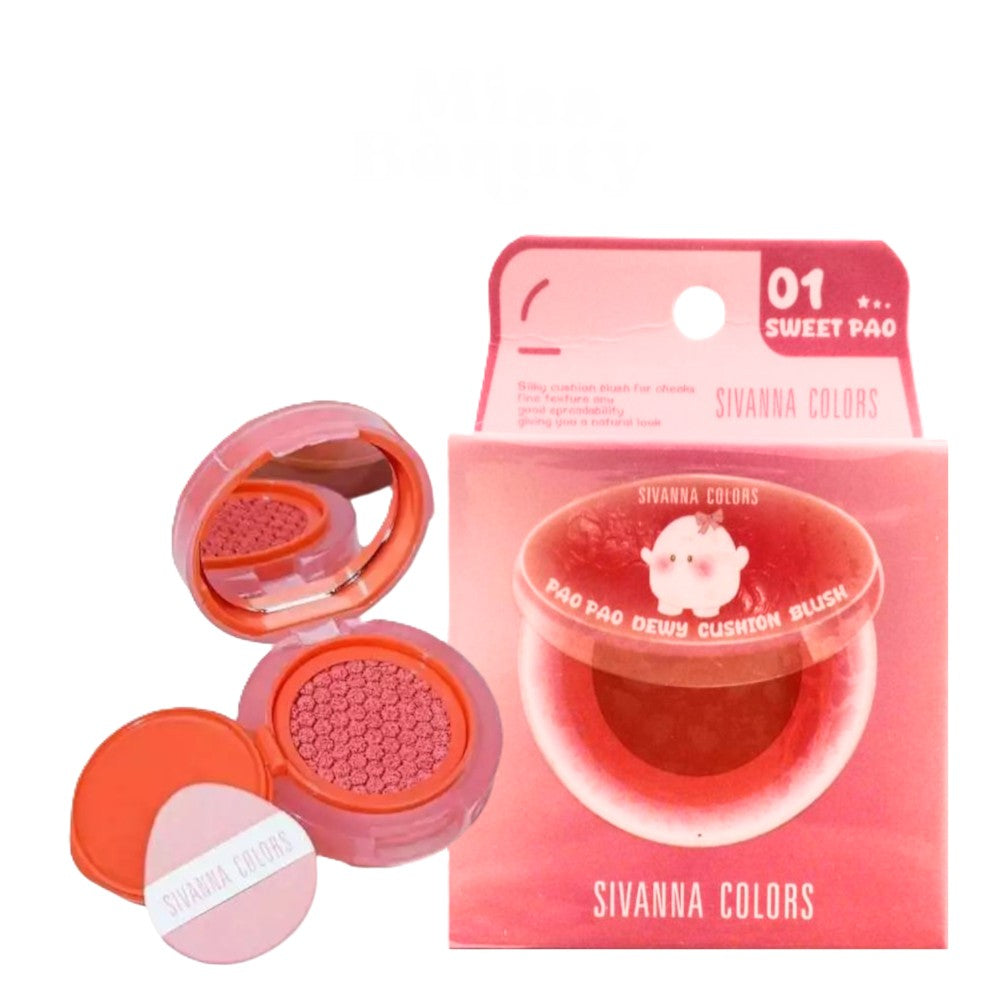 SIVANNA COLORS PAO PAO DEWY CUSHION BLUSH #01 SWEET PAO 5G