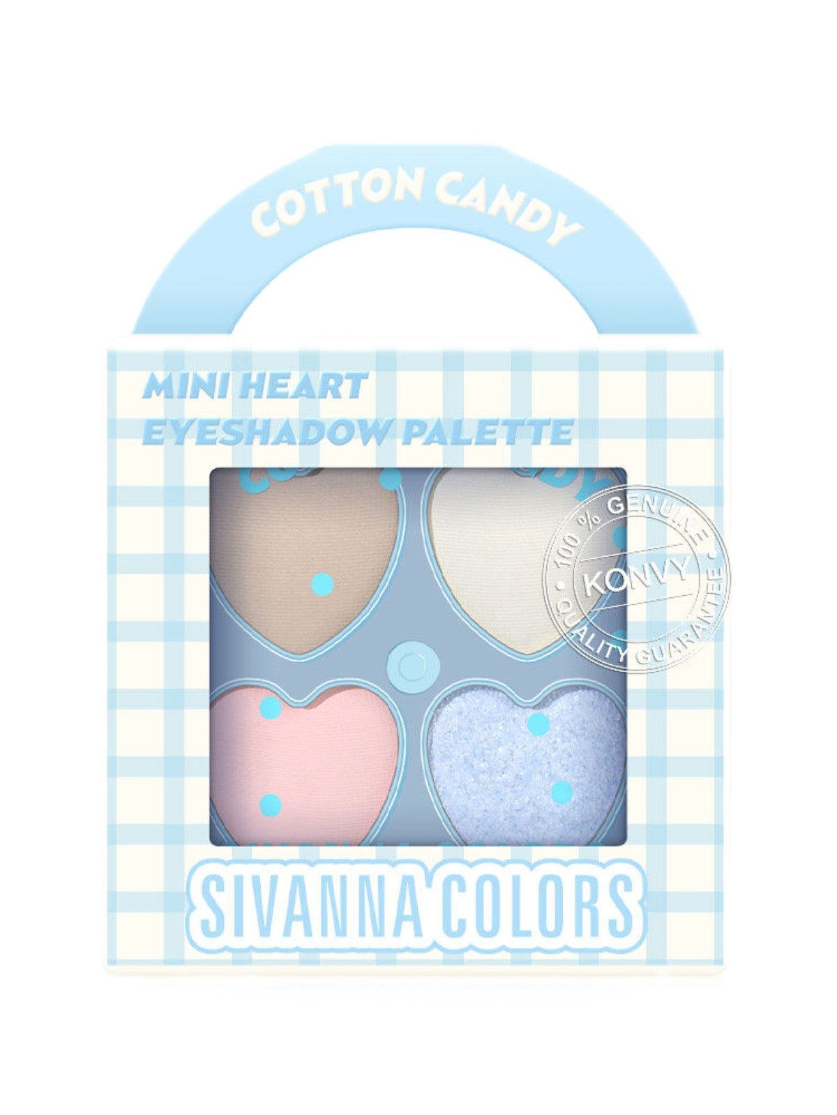 SIVANNA COLORS MINI HEART EYESHADOW PALETTE NO.03 COTTON CANDY 3.2G