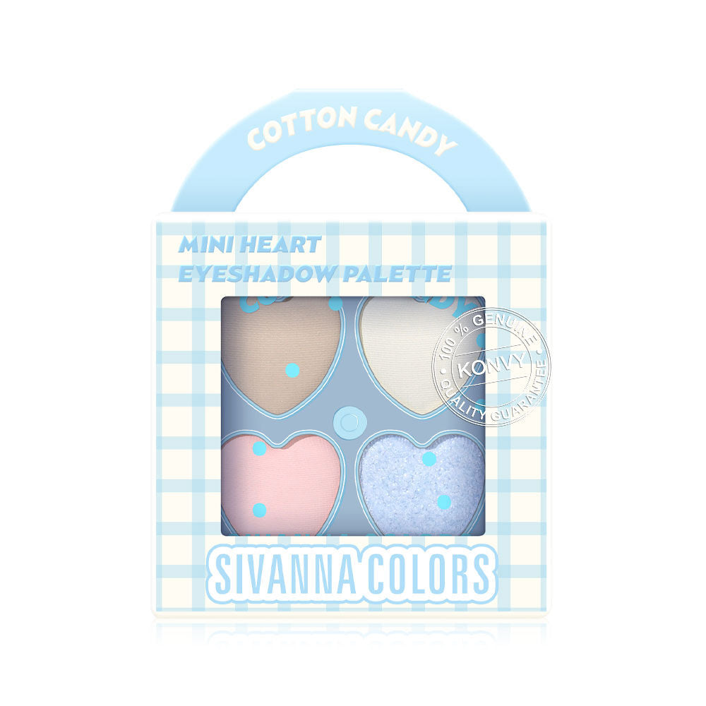 SIVANNA COLORS MINI HEART EYESHADOW PALETTE NO.03 COTTON CANDY 3.2G