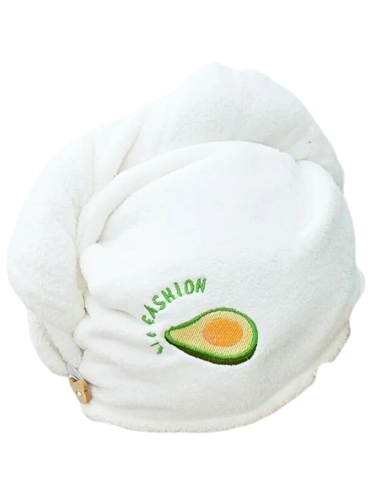 AVOCADO WHITE MICROFIBER HAIR TOWEL FOR QUICK DRYING Main image