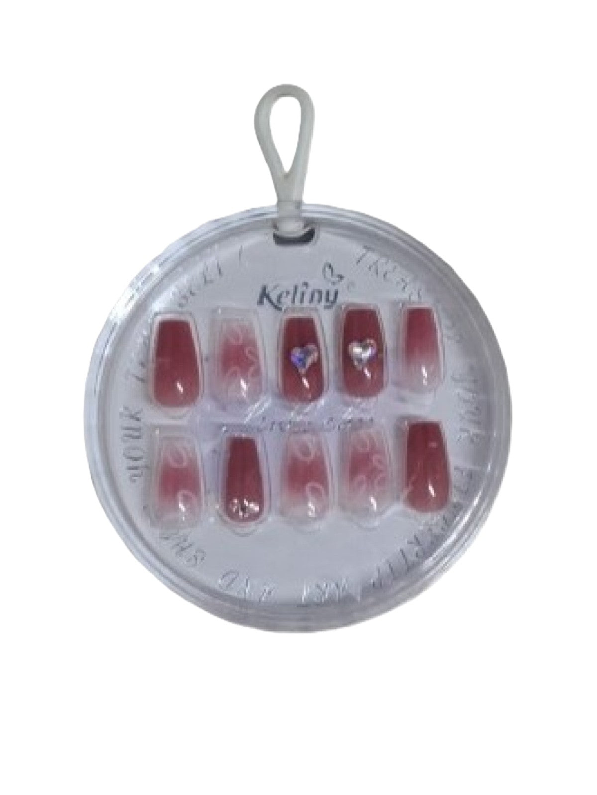 KELINY FAKE NAILS HEART POP 12PCS Main image