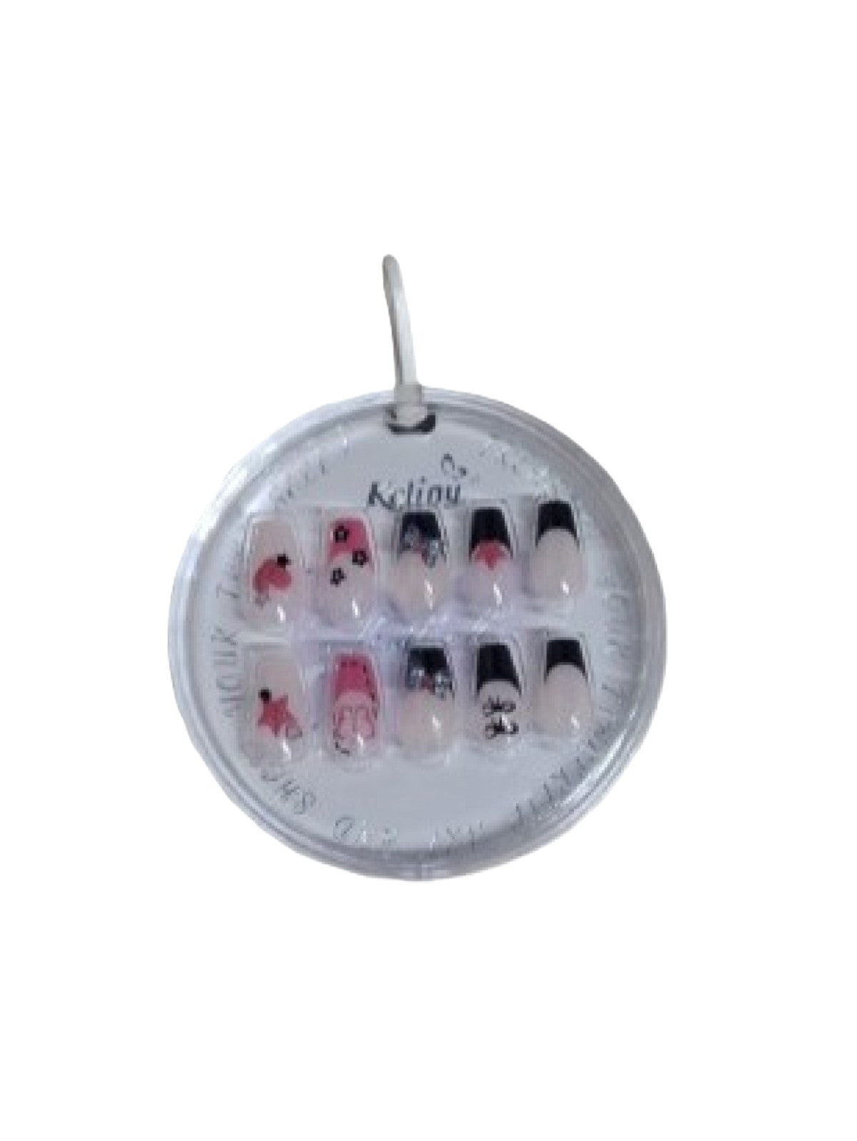 KELINY FAKE NAILS RIBBON STAR BLOSSOM 12PCS