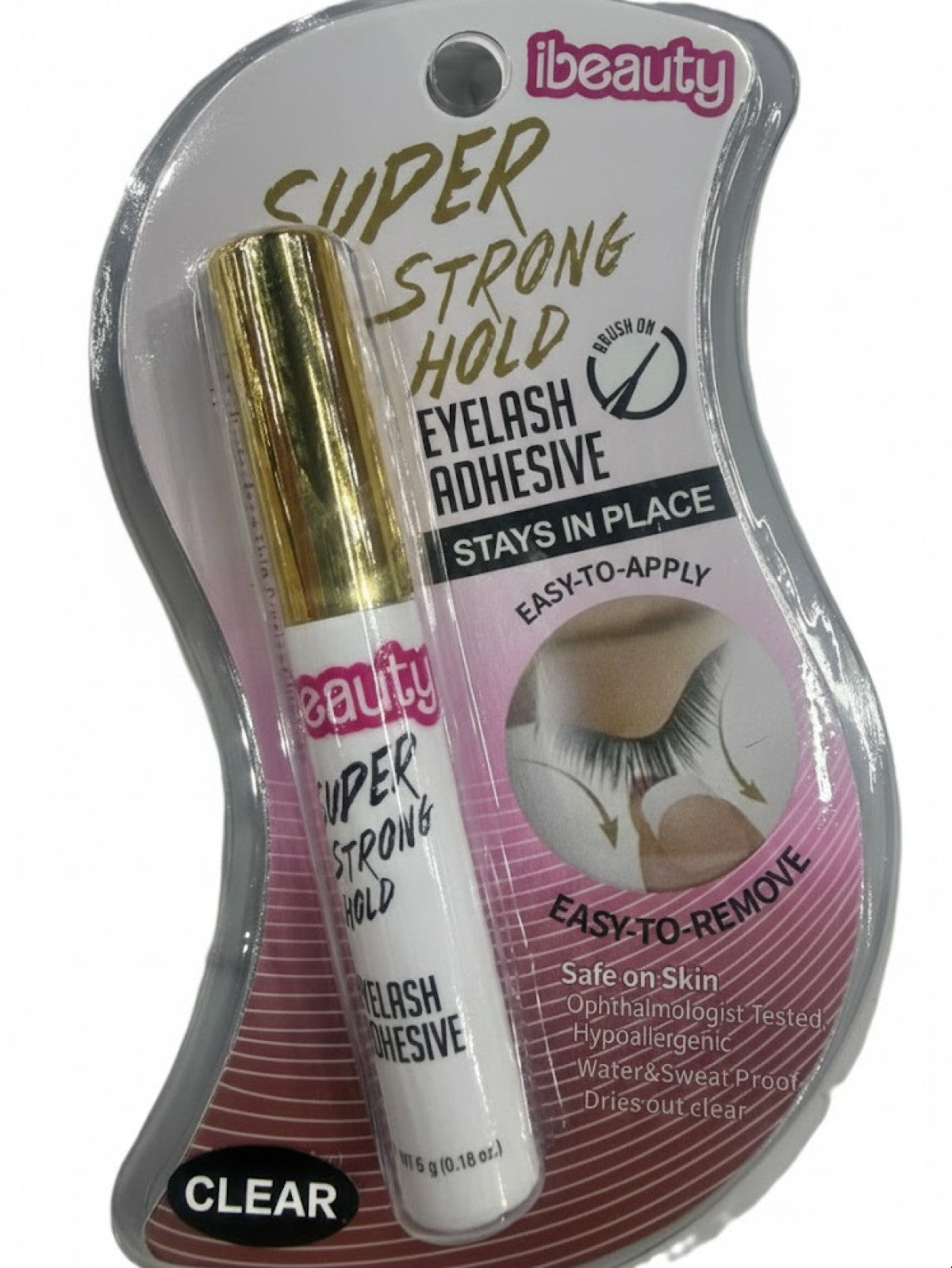 IBEAUTY SUPER STRONG HOLD EYELASH ADHESIVE 5G (CLEAR)