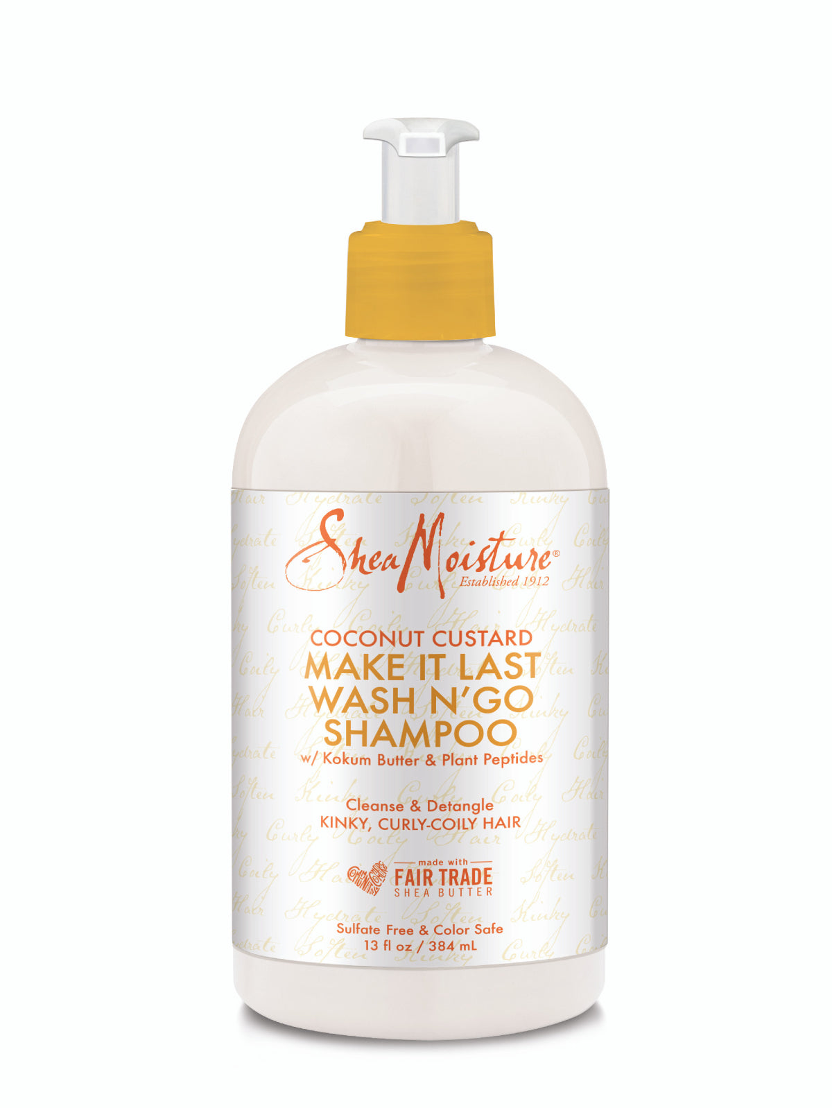 SHEA MOISTURE COCONUT CUSTARD MAKE IT LAST WASH N' GO SHAMPOO 384ML