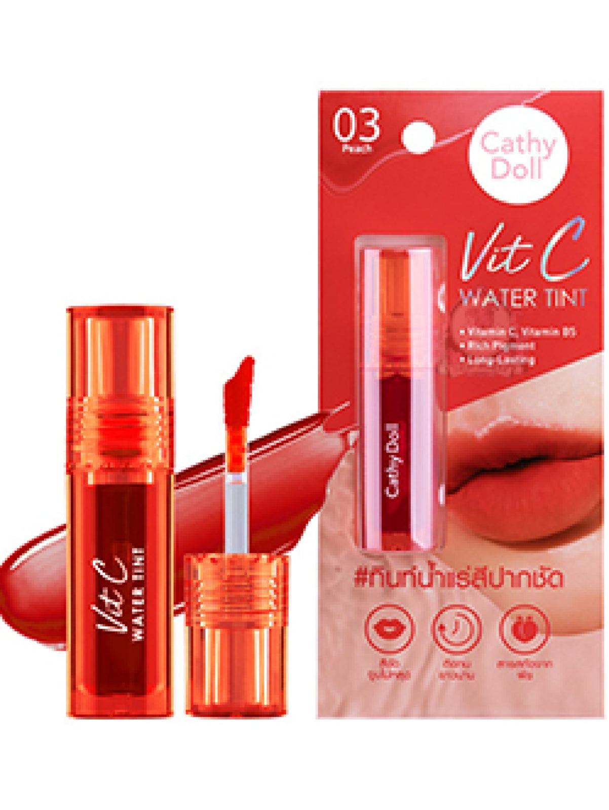 CATHY DOLL VIT C WATER TINT #03 PEACH 2.7G