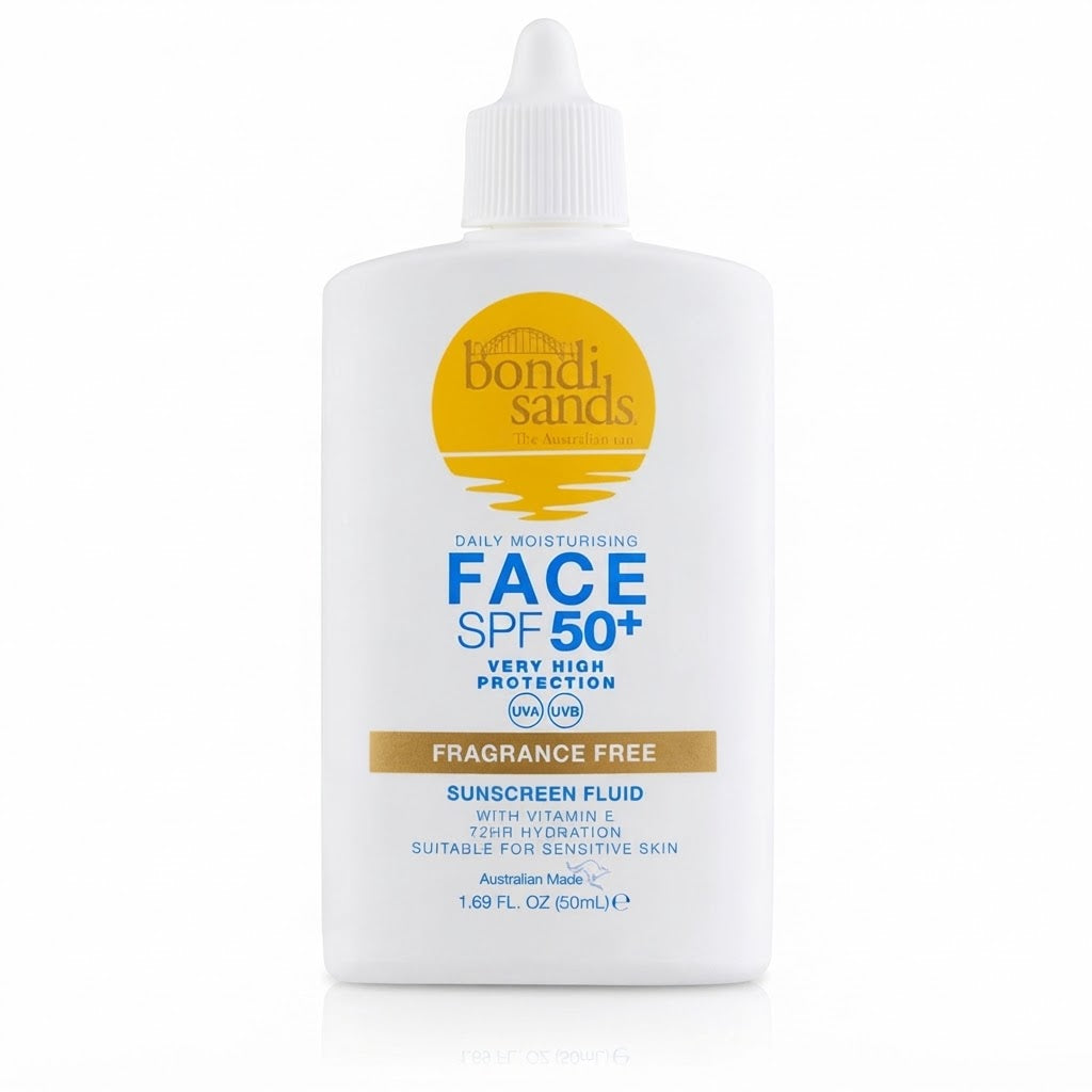 BONDI SANDS DAILY MOISTURISING FACE SPF 50+ VERY HIGH PROTECTION FRAGRANCE FREE SUNSCREEN FLUID 50ML Main image